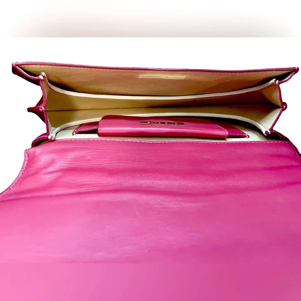 💕ELIE SAAB💕Fuchsia Leather Clutch ￼
